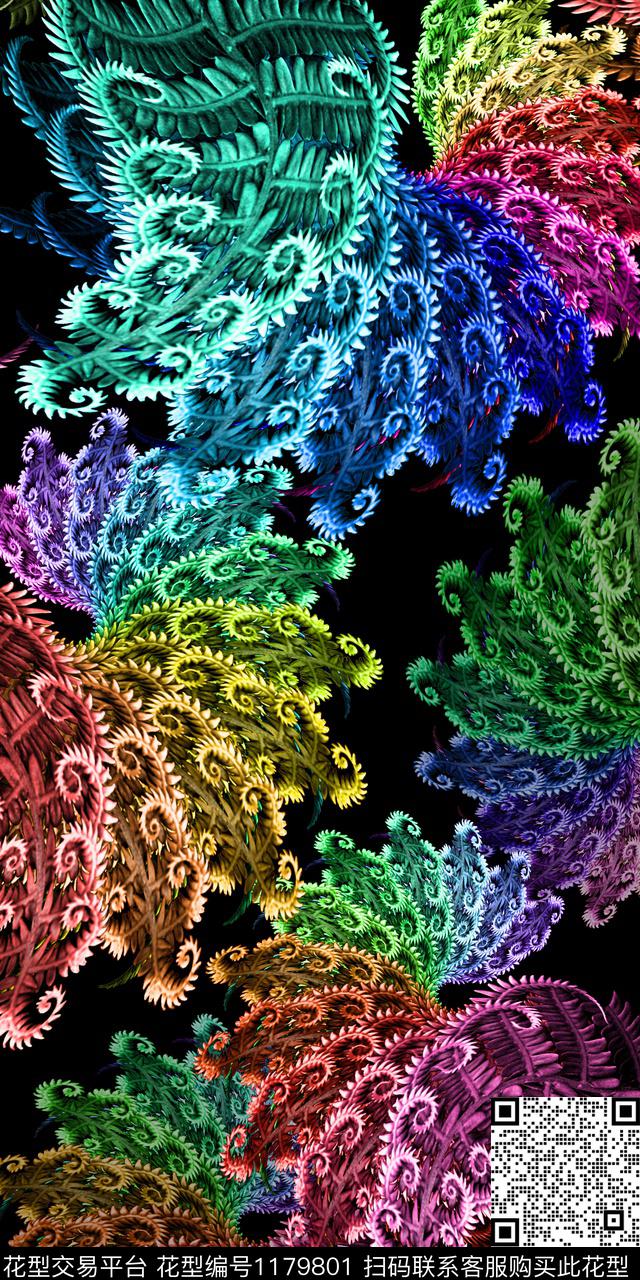 数码华亿平台几何抽象数码印花华亿平台下载（图片编号: 1179801） - 瓦栏（Walan）