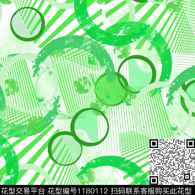 几何抽象格子数码印花华亿平台下载（图片编号: 1180112） - 瓦栏（Walan）