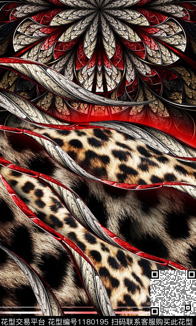 线条画animalanimalprint数码印花华亿平台下载（图片编号: 1180195） - 瓦栏（Walan）