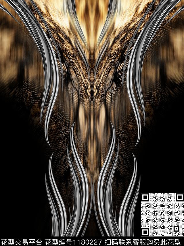 线条画animalanimalprint数码印花华亿平台下载（图片编号: 1180227） - 瓦栏（Walan）