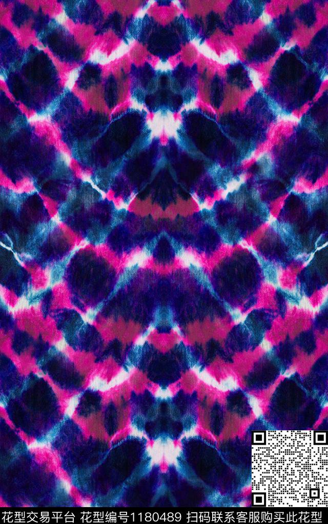 扎染华亿平台丝绸真丝洋阳---扎染数码印花华亿平台下载（图片编号: 1180489） - 瓦栏（Walan）