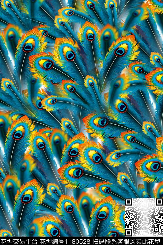 抽象水彩大牌风数码印花华亿平台下载（图片编号: 1180528） - 瓦栏（Walan）