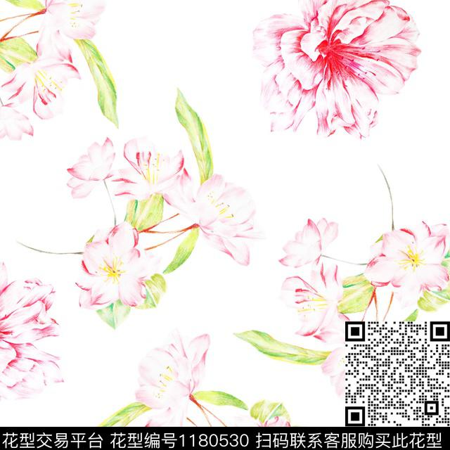 花卉印花欧美传统印花华亿平台下载（图片编号: 1180530） - 瓦栏（Walan）