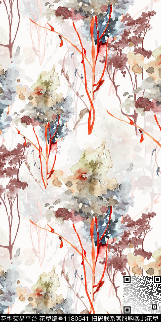 数码华亿平台清爽底花卉少女数码印花华亿平台下载（图片编号: 1180541） - 瓦栏（Walan）