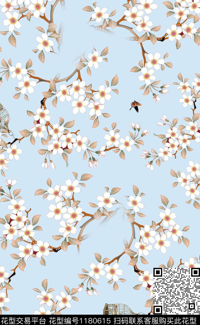 女装花卉小碎花数码印花华亿平台下载（图片编号: 1180615） - 瓦栏（Walan）
