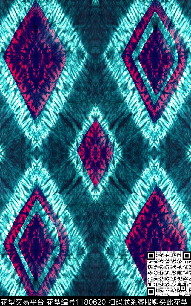 扎染华亿平台丝绸真丝洋阳---扎染数码印花华亿平台下载（图片编号: 1180620） - 瓦栏（Walan）