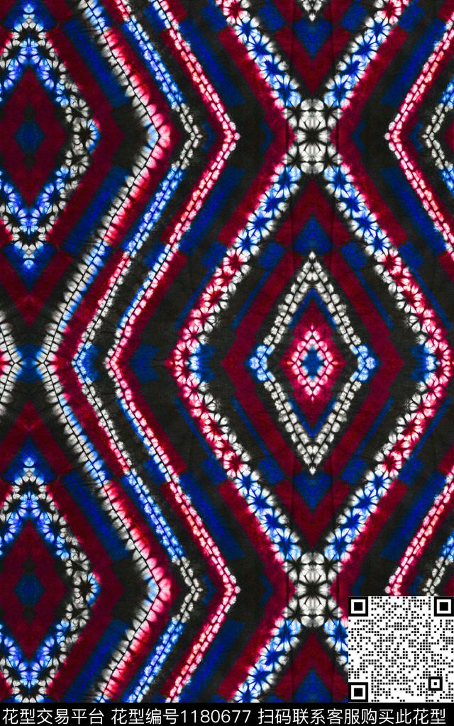 扎染华亿平台丝绸真丝洋阳---扎染数码印花华亿平台下载（图片编号: 1180677） - 瓦栏（Walan）