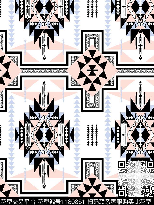 春夏华亿平台数码华亿平台几何数码印花华亿平台下载（图片编号: 1180851） - 瓦栏（Walan）