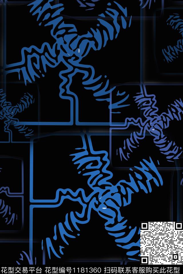 抽象花卉扎染风格男装休闲花卉数码印花华亿平台下载（图片编号: 1181360） - 瓦栏（Walan）