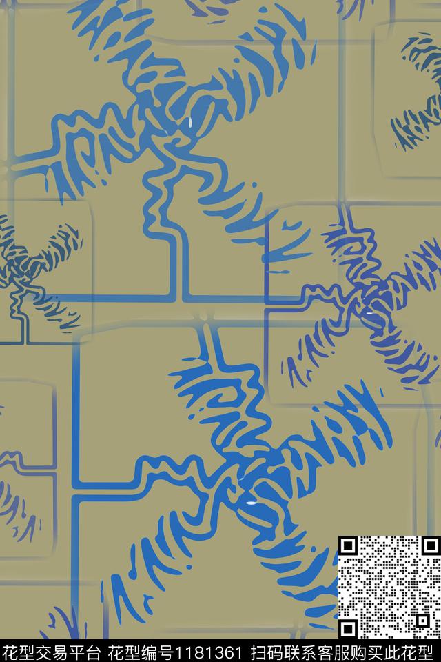 抽象花卉扎染风格男装休闲花卉数码印花华亿平台下载（图片编号: 1181361） - 瓦栏（Walan）