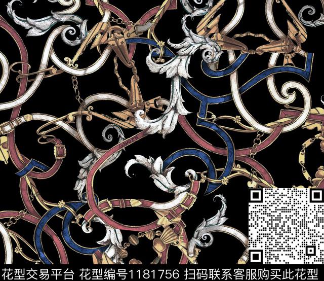 大牌风欧式定位花奢华传统印花华亿平台下载（图片编号: 1181756） - 瓦栏（Walan）