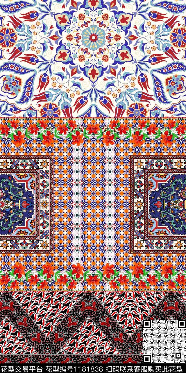 数码华亿平台几何格子数码印花华亿平台下载（图片编号: 1181838） - 瓦栏（Walan）