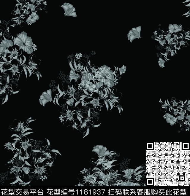 数码华亿平台女装花卉数码印花华亿平台下载（图片编号: 1181937） - 瓦栏（Walan）