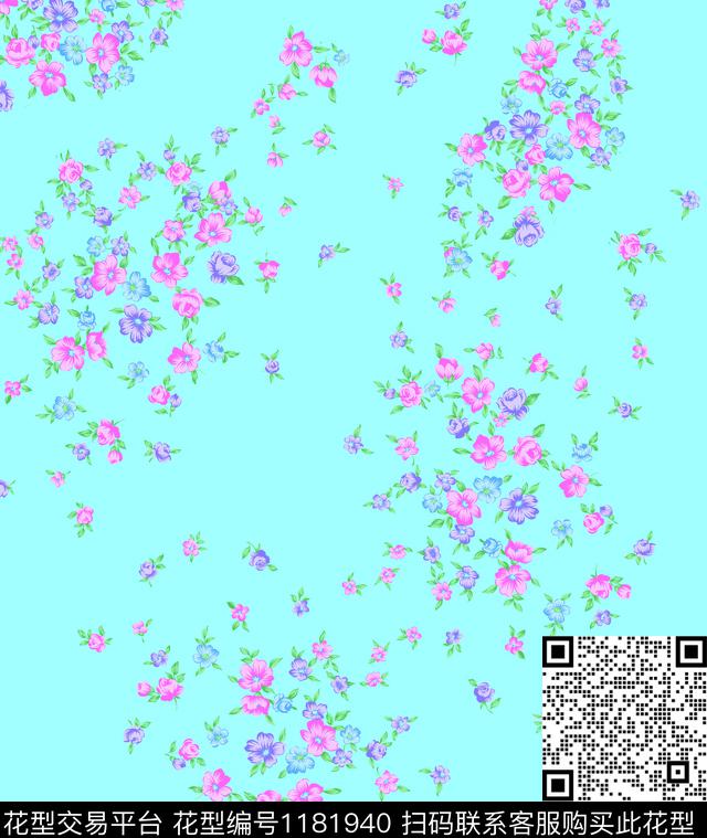 数码华亿平台女装花卉数码印花华亿平台下载（图片编号: 1181940） - 瓦栏（Walan）