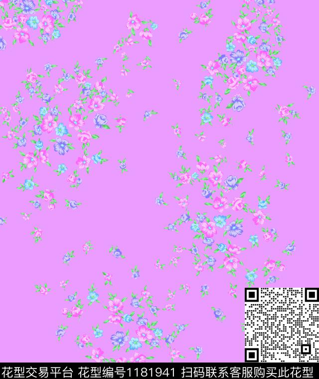 数码华亿平台女装花卉数码印花华亿平台下载（图片编号: 1181941） - 瓦栏（Walan）