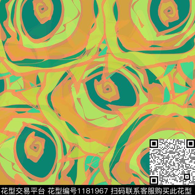 几何抽象手绘数码印花华亿平台下载（图片编号: 1181967） - 瓦栏（Walan）