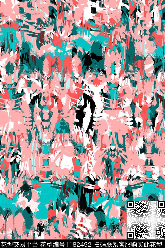 男装休闲涂鸦传统印花华亿平台下载（图片编号: 1182492） - 瓦栏（Walan）