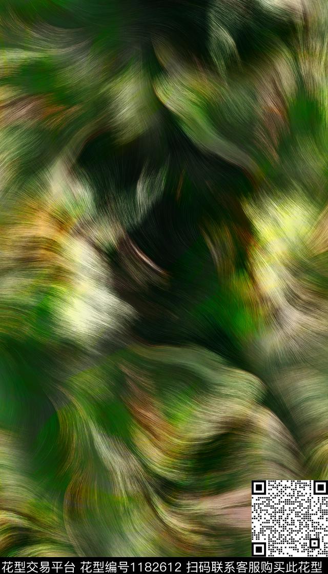 抽象纹理朦胧花卉数码印花华亿平台下载（图片编号: 1182612） - 瓦栏（Walan）