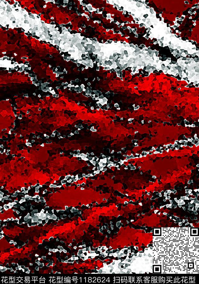 几何抽象手绘数码印花华亿平台下载（图片编号: 1182624） - 瓦栏（Walan）