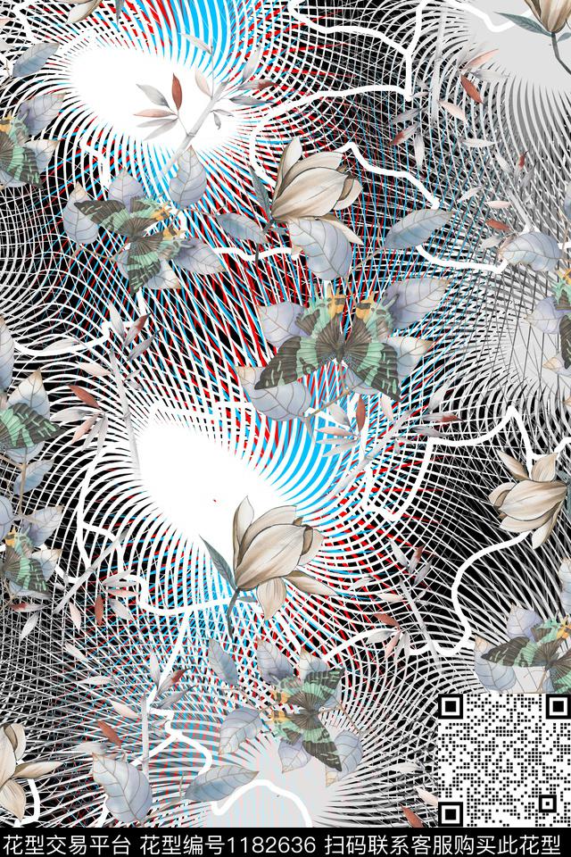 数码华亿平台花卉肌理数码印花华亿平台下载（图片编号: 1182636） - 瓦栏（Walan）