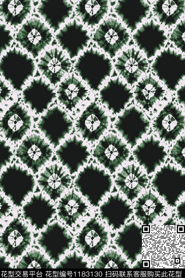 扎染华亿平台抽象民族风数码印花华亿平台下载（图片编号: 1183130） - 瓦栏（Walan）