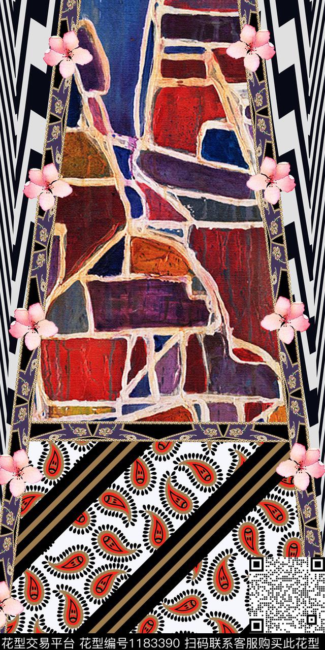 数码华亿平台花卉大牌风数码印花华亿平台下载（图片编号: 1183390） - 瓦栏（Walan）