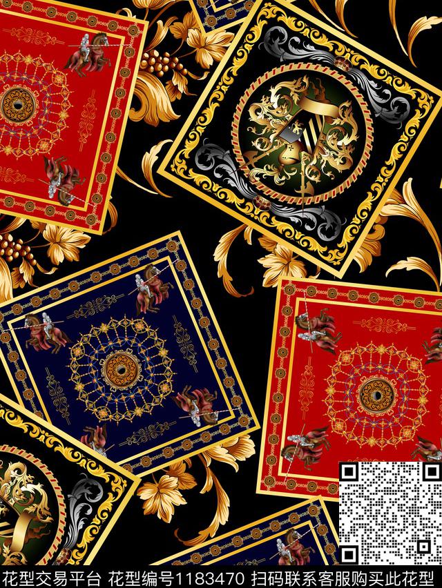 古典花纹数码华亿平台边框数码印花华亿平台下载（图片编号: 1183470） - 瓦栏（Walan）