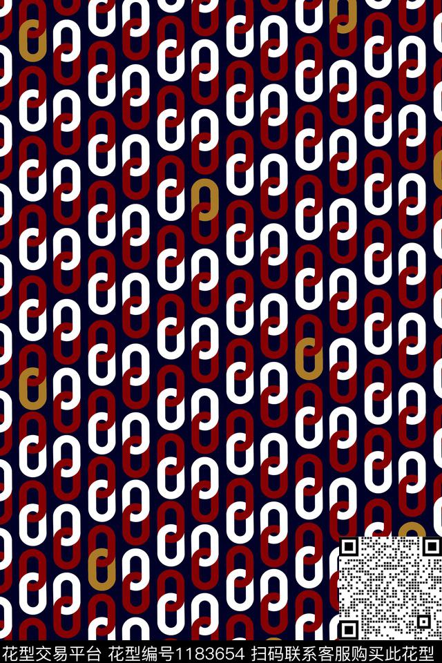 几何趣味丝绸面料华亿平台传统印花华亿平台下载（图片编号: 1183654） - 瓦栏（Walan）