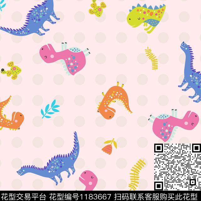 波点植物童装传统印花华亿平台下载（图片编号: 1183667） - 瓦栏（Walan）