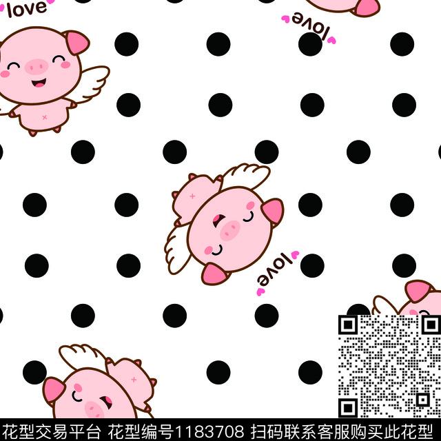 猪童装波点传统印花华亿平台下载（图片编号: 1183708） - 瓦栏（Walan）