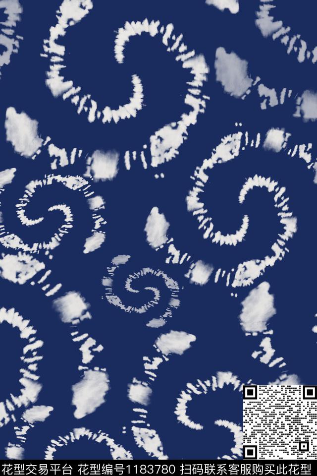 扎染风格线条抽象数码印花华亿平台下载（图片编号: 1183780） - 瓦栏（Walan）