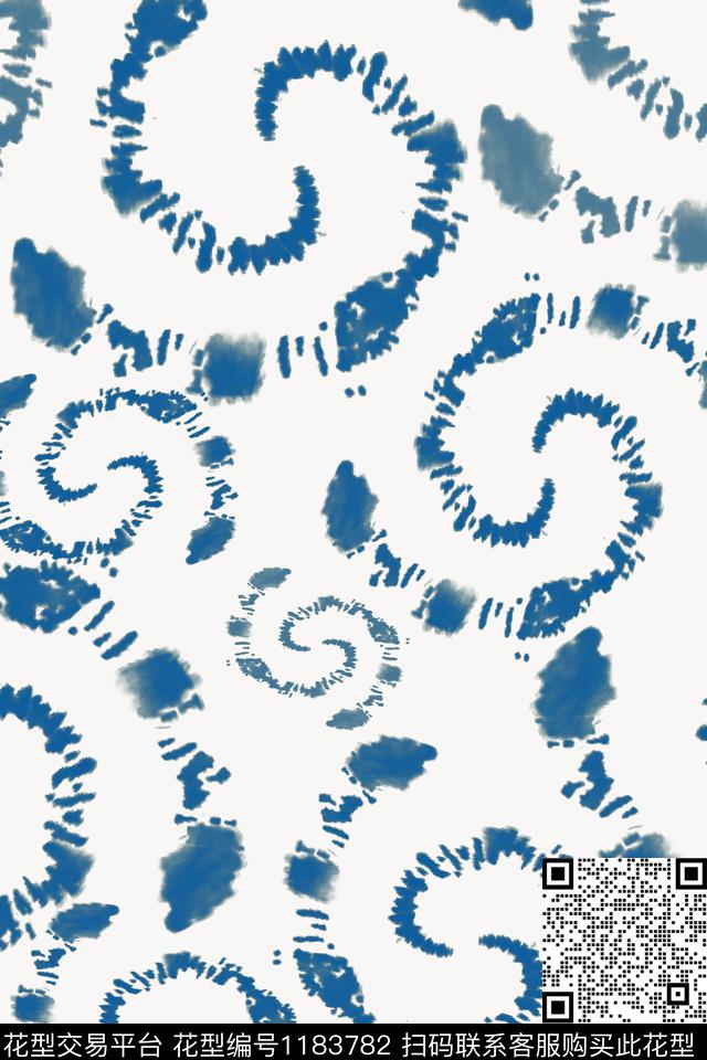 扎染风格线条抽象数码印花华亿平台下载（图片编号: 1183782） - 瓦栏（Walan）