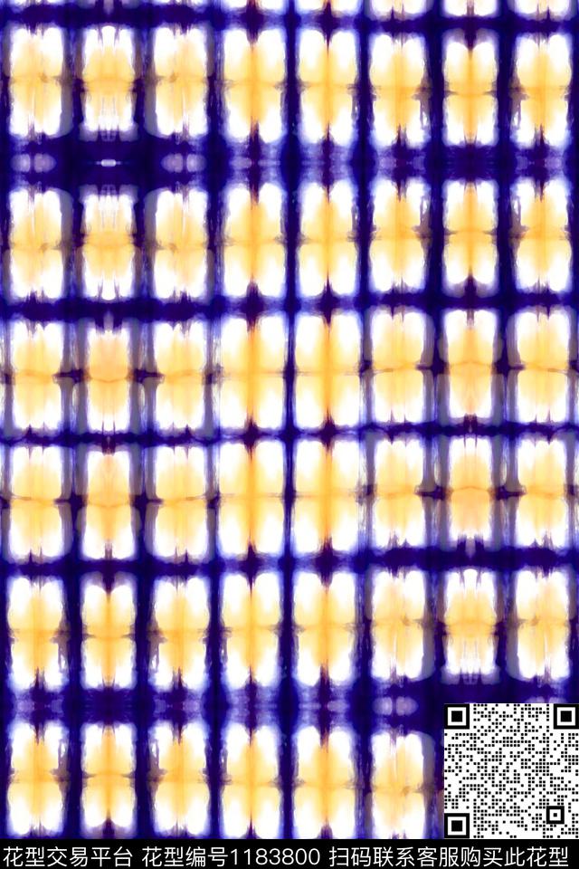扎染华亿平台波西米亚混合拼接数码印花华亿平台下载（图片编号: 1183800） - 瓦栏（Walan）