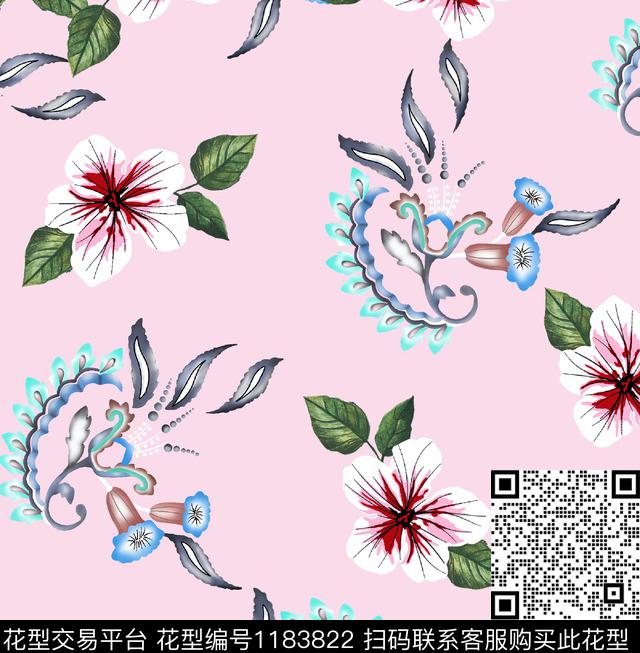 数码华亿平台花卉小碎花数码印花华亿平台下载（图片编号: 1183822） - 瓦栏（Walan）