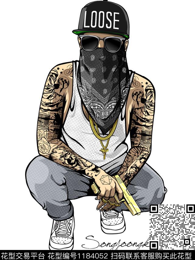 男装潮牌人物数码印花华亿平台下载（图片编号: 1184052） - 瓦栏（Walan）