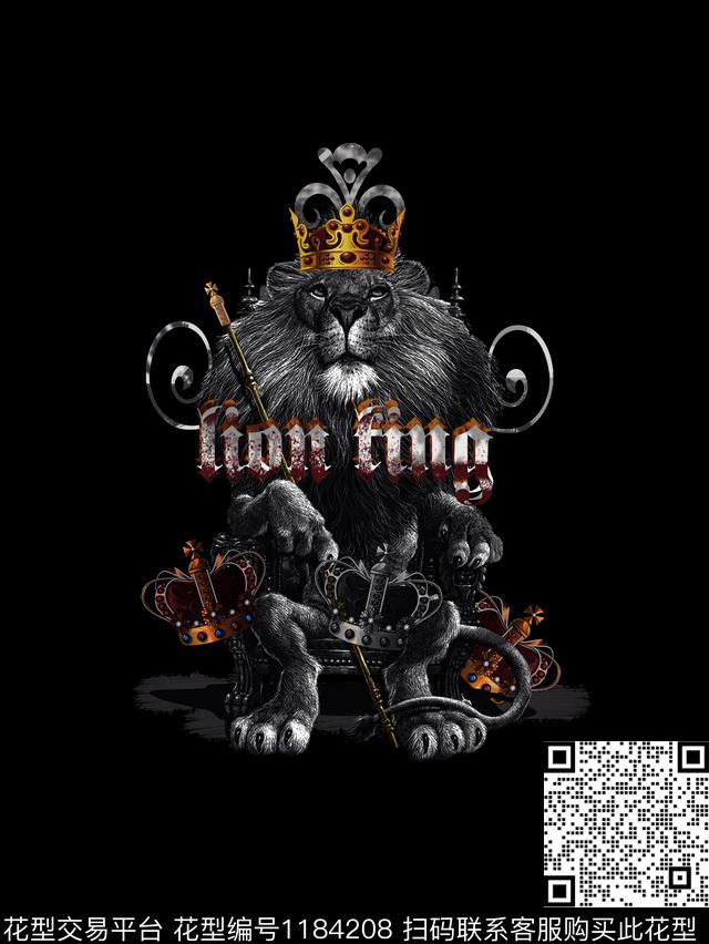 字母狮子男T数码印花华亿平台下载（图片编号: 1184208） - 瓦栏（Walan）