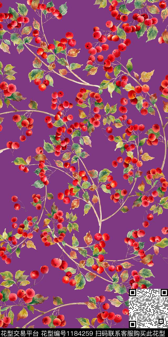 数码华亿平台几何花卉数码印花华亿平台下载（图片编号: 1184259） - 瓦栏（Walan）