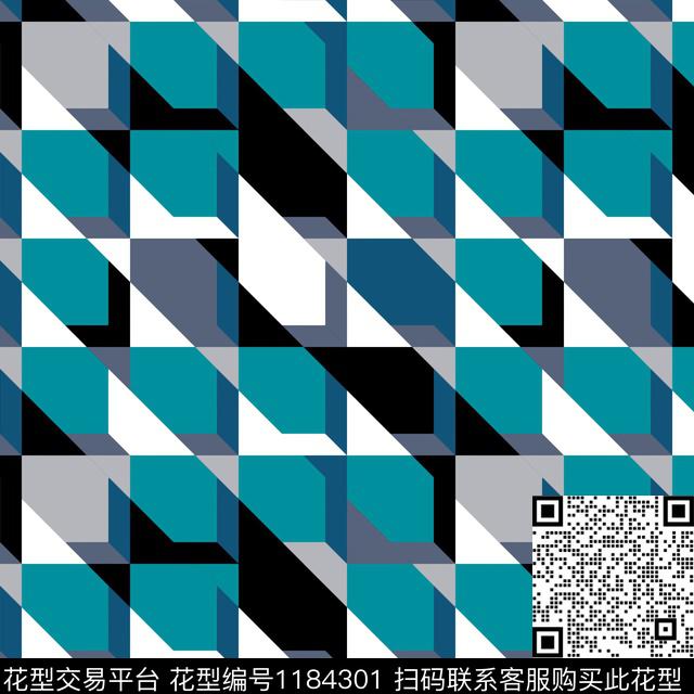 数码华亿平台女装几何数码印花华亿平台下载（图片编号: 1184301） - 瓦栏（Walan）