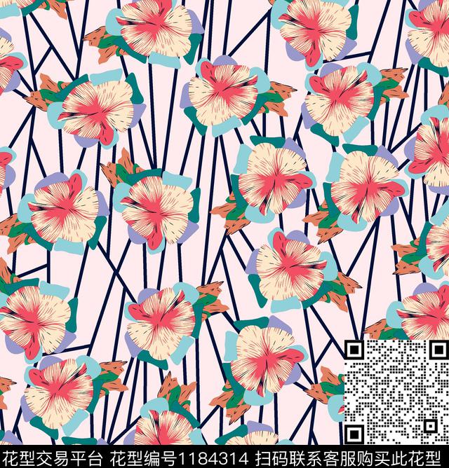 潮牌大牌风传统华亿平台传统印花华亿平台下载（图片编号: 1184314） - 瓦栏（Walan）