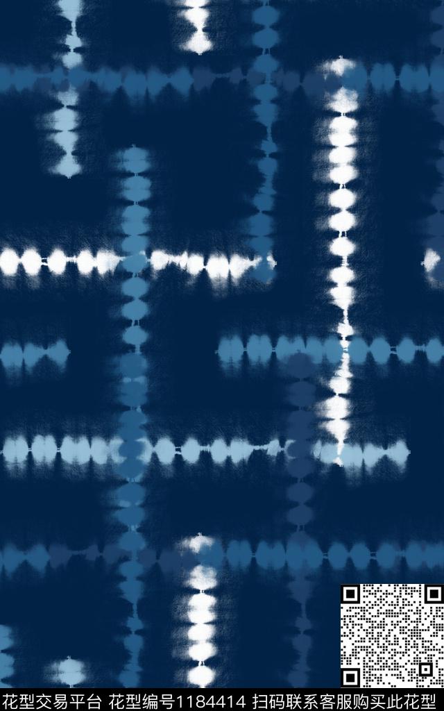 扎染华亿平台家纺线条传统印花华亿平台下载（图片编号: 1184414） - 瓦栏（Walan）