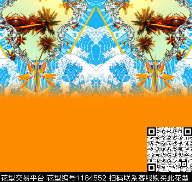 清爽底花卉花卉大牌风传统印花华亿平台下载（图片编号: 1184552） - 瓦栏（Walan）