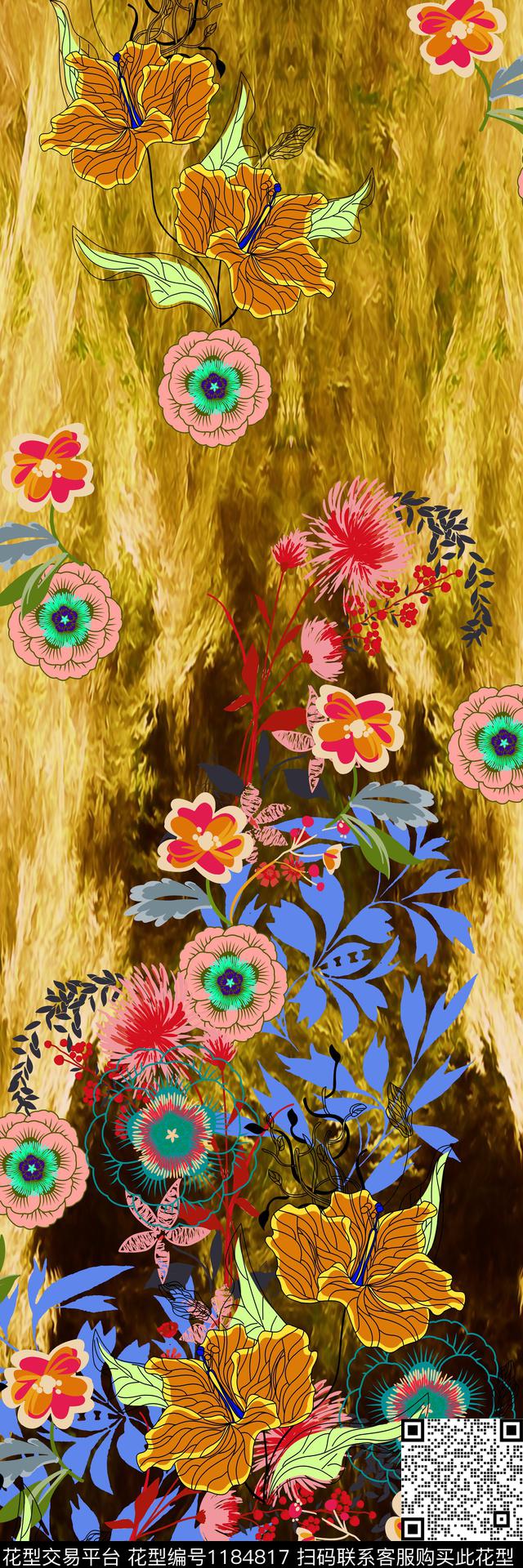 印花线条条纹数码印花华亿平台下载（图片编号: 1184817） - 瓦栏（Walan）