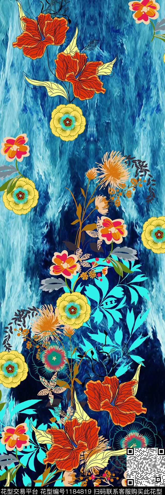 印花线条条纹数码印花华亿平台下载（图片编号: 1184819） - 瓦栏（Walan）