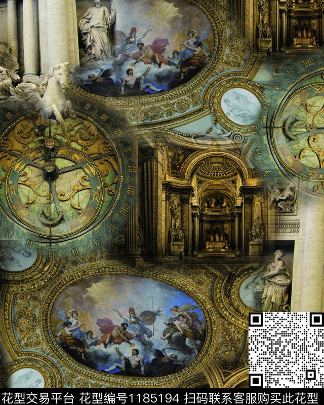 建筑欧洲油画华亿平台数码印花华亿平台下载（图片编号: 1185194） - 瓦栏（Walan）