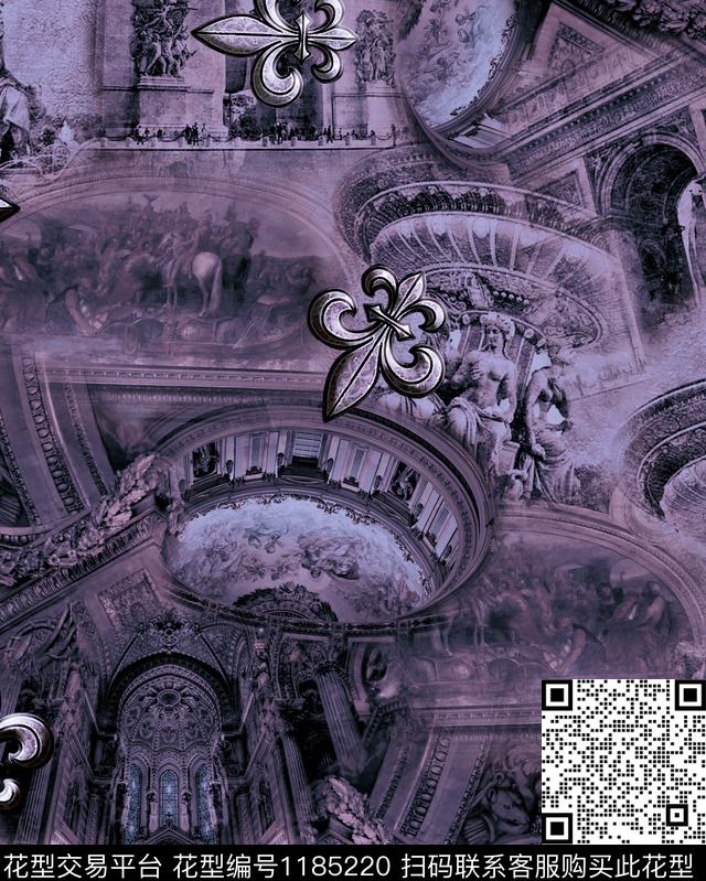 建筑抽象男装欧洲油画数码印花华亿平台下载（图片编号: 1185220） - 瓦栏（Walan）