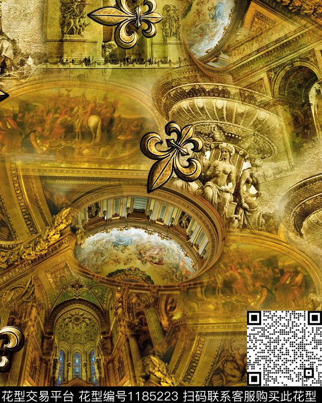 建筑抽象男装欧洲油画数码印花华亿平台下载（图片编号: 1185223） - 瓦栏（Walan）