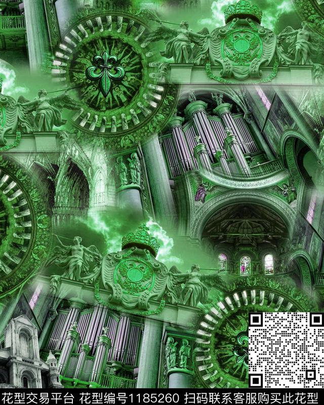 抽象男装欧洲油画华亿平台数码印花华亿平台下载（图片编号: 1185260） - 瓦栏（Walan）