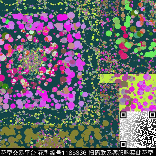 几何抽象小碎花数码印花华亿平台下载（图片编号: 1185336） - 瓦栏（Walan）