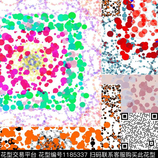几何抽象小碎花数码印花华亿平台下载（图片编号: 1185337） - 瓦栏（Walan）