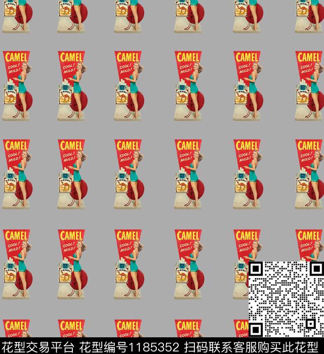 男装休闲几何数码印花华亿平台下载（图片编号: 1185352） - 瓦栏（Walan）